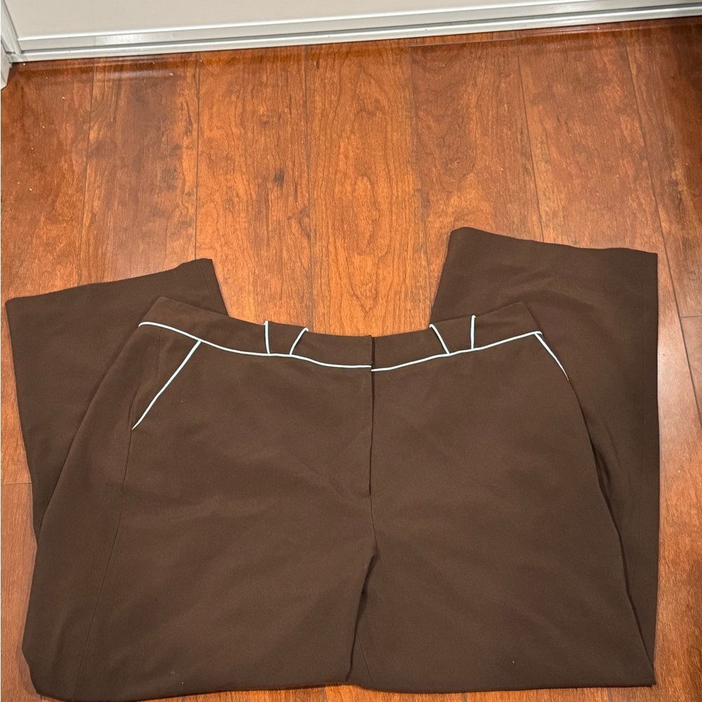 Larry Levine Chocolate Brown Trousers